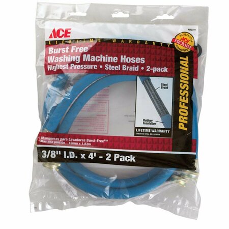 UDP Ace 0.37 x 0.75 in. Dia. x 4 ft. Washing Machine Hose Rubber 4292777